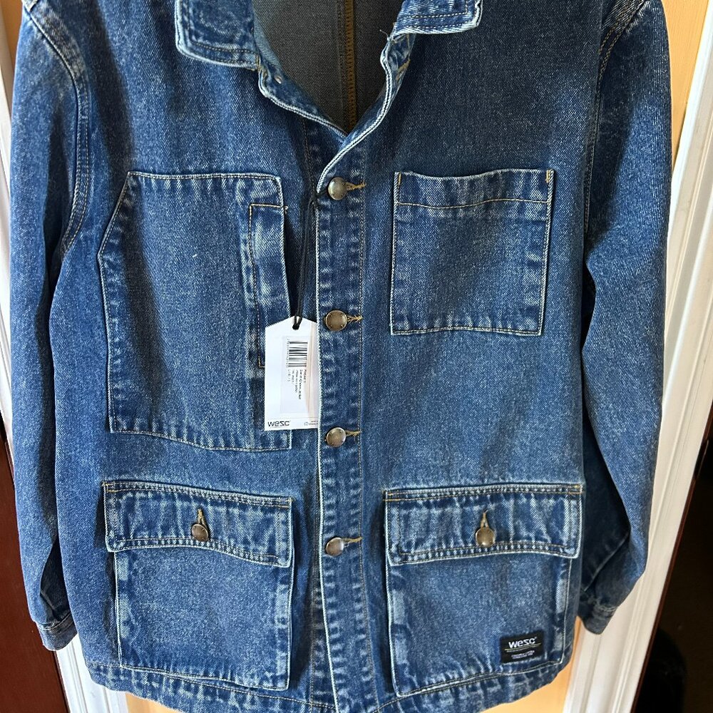 WESC Denim jacket, Blue, unisex ,size "l"
